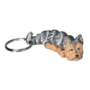 Brelok Yorkshire terrier 3D srebrny – elegancki brelok z psem do kluczy